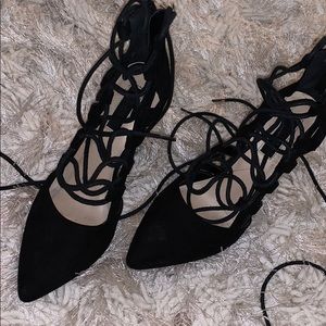 Black Lace Up Heels
